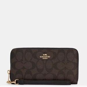 Coach long zip around wallet